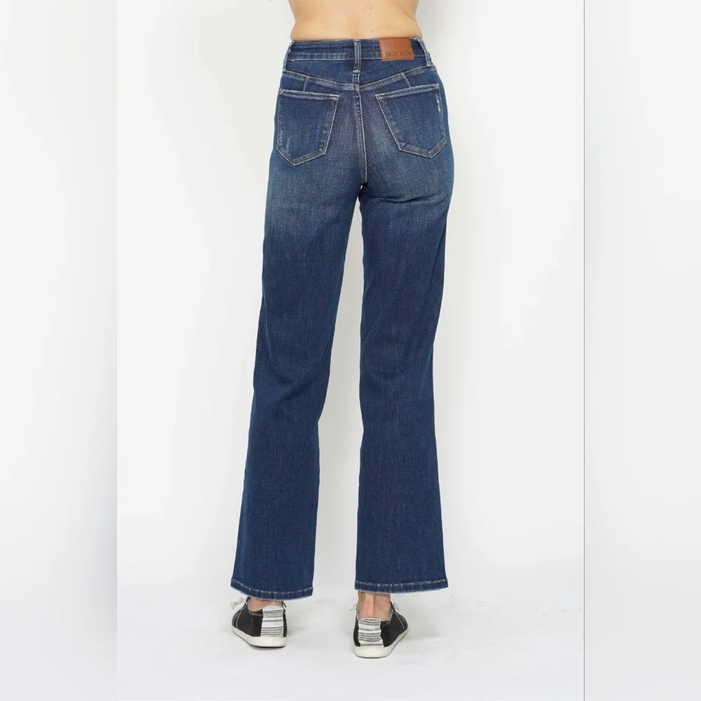 Judy Blue High Rise Tummy Control Straight Leg Stretch Jeans Regular Plus NEW✨️ - Picture 8 of 12